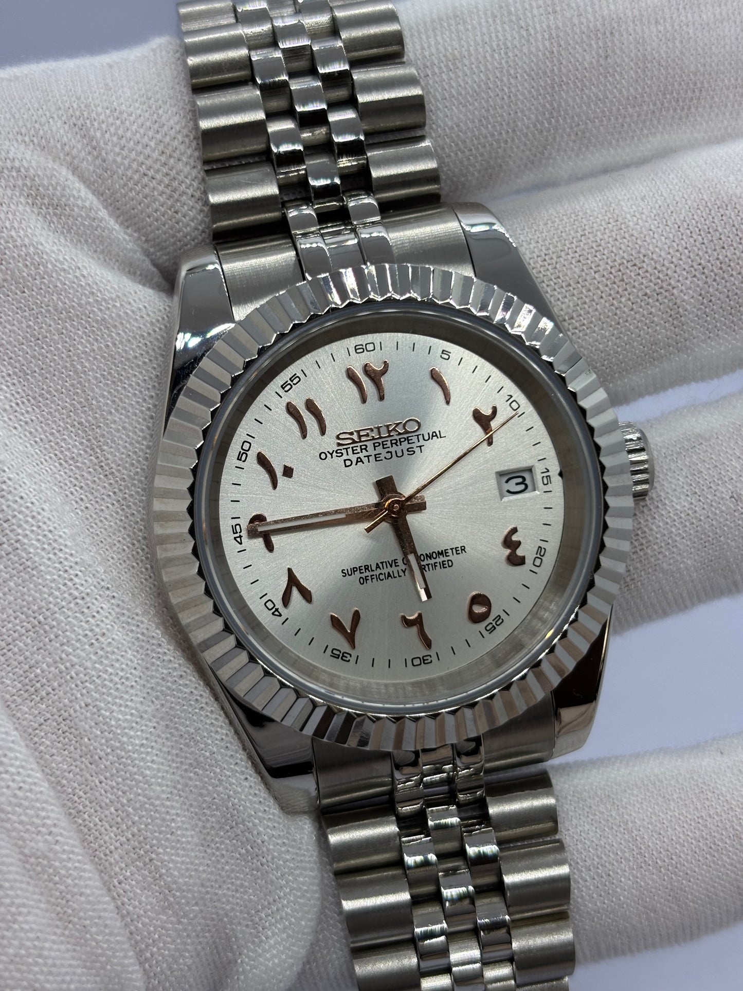 Arabic Dial - Blanc/Bronze