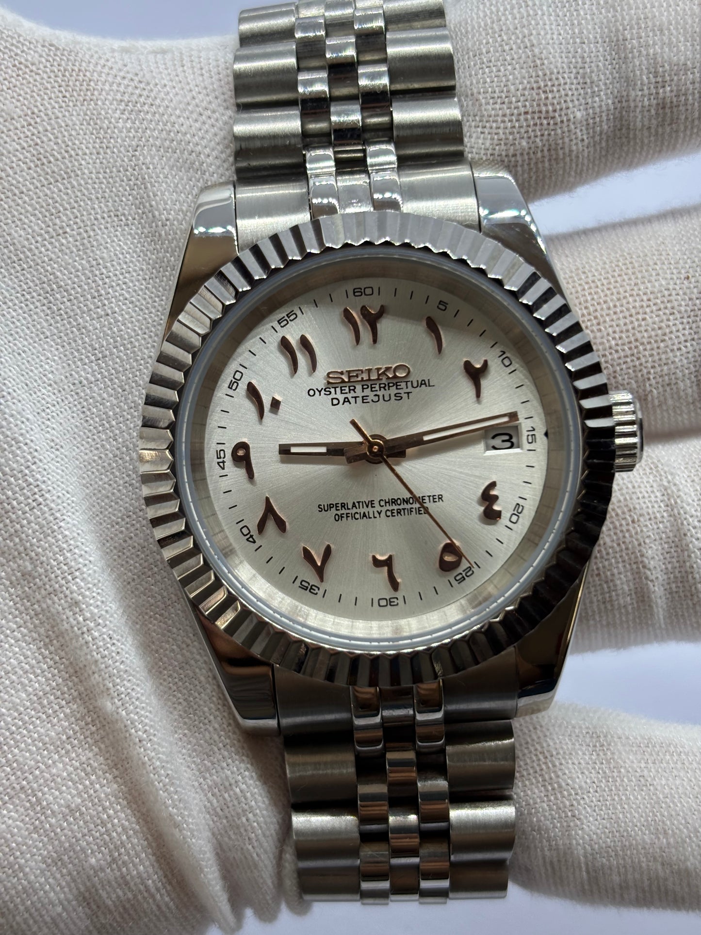 Arabic Dial - Blanc/Bronze